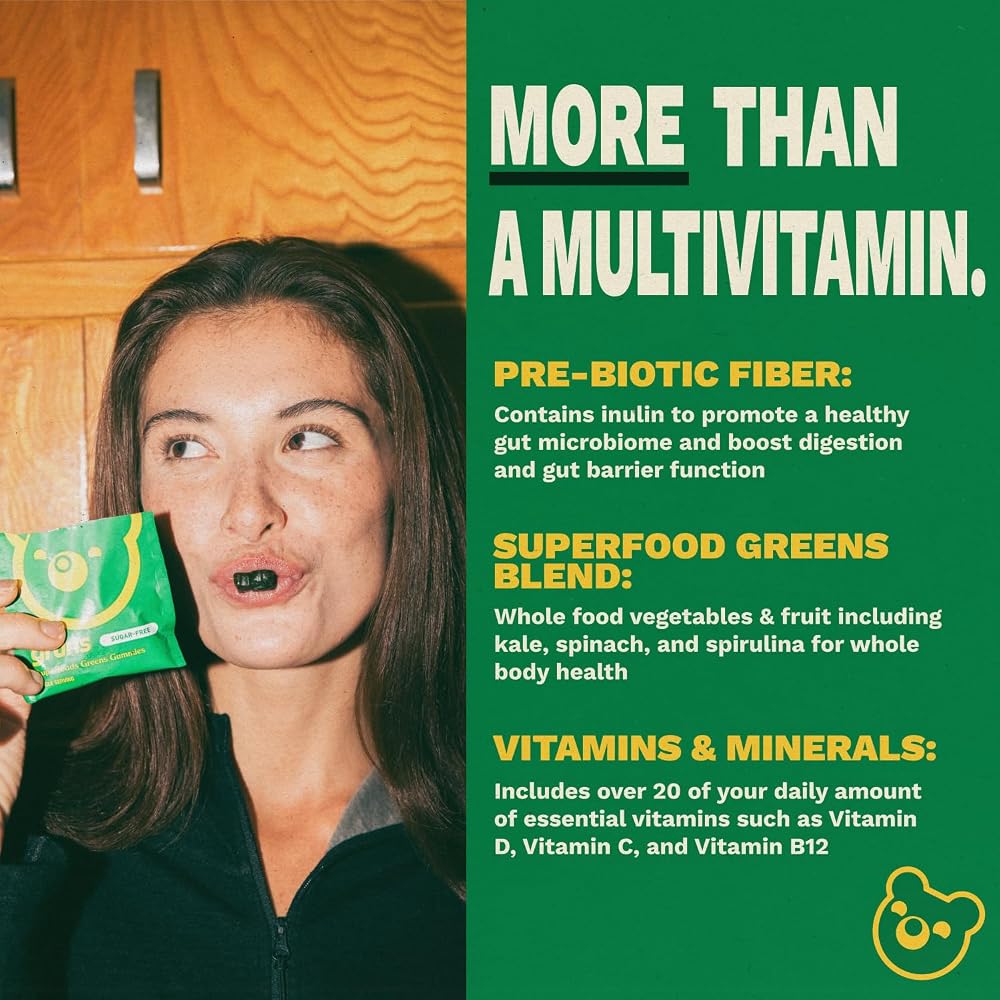 Grüns Gruns Adult Sugar-Free Super Greens Multivitamin Gummies