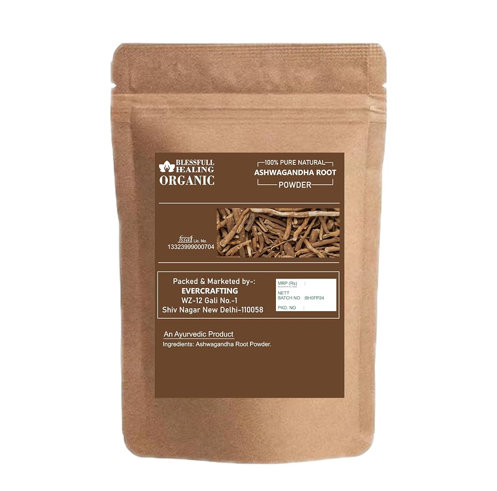 Blessfull Healing Organic Ashwagandha Root Powder 100% Pure Natural