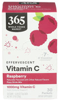 365 by Whole Foods Market Vitamin C Effervescent Powder Raspberry - 30 Count