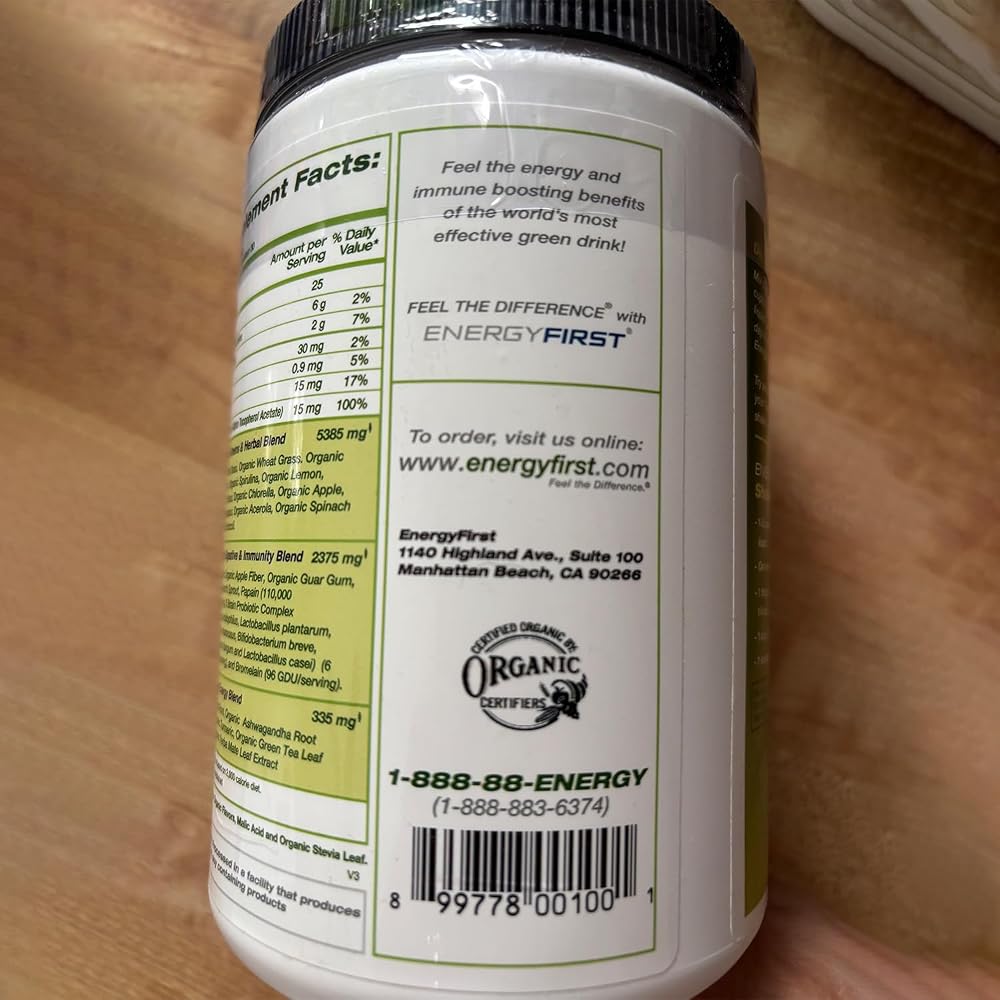 EnergyFirst Greenergy Organic Superfood Powder - 30 Servings - image 4