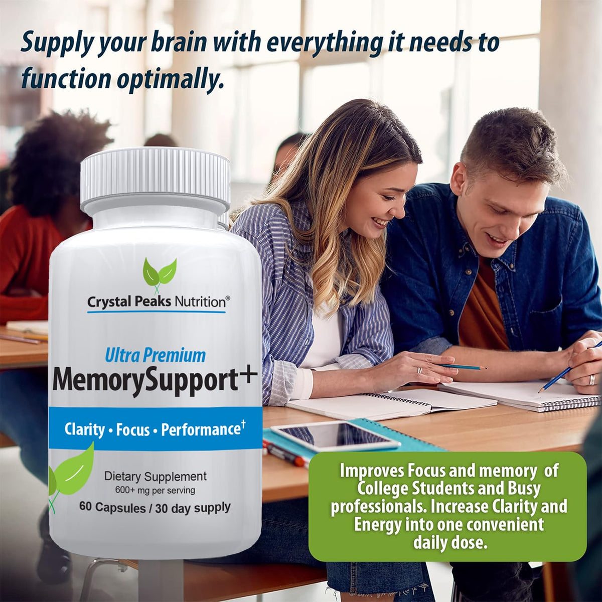 Crystal Peaks Nutrition Memory Boost Brain Support - 60 Capsules - image 5