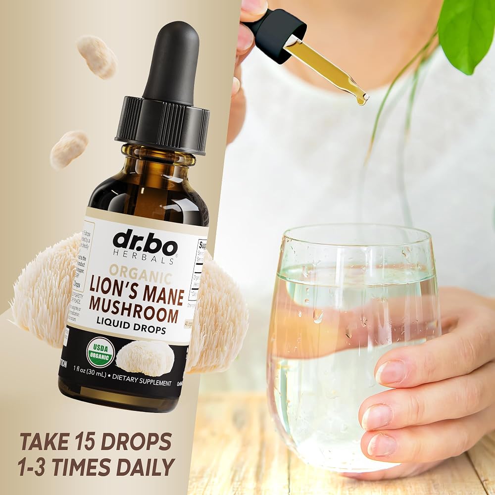 DR. BO Lion's Mane Mushroom Liquid Drops for Focus - 1 Fl Oz - image 7