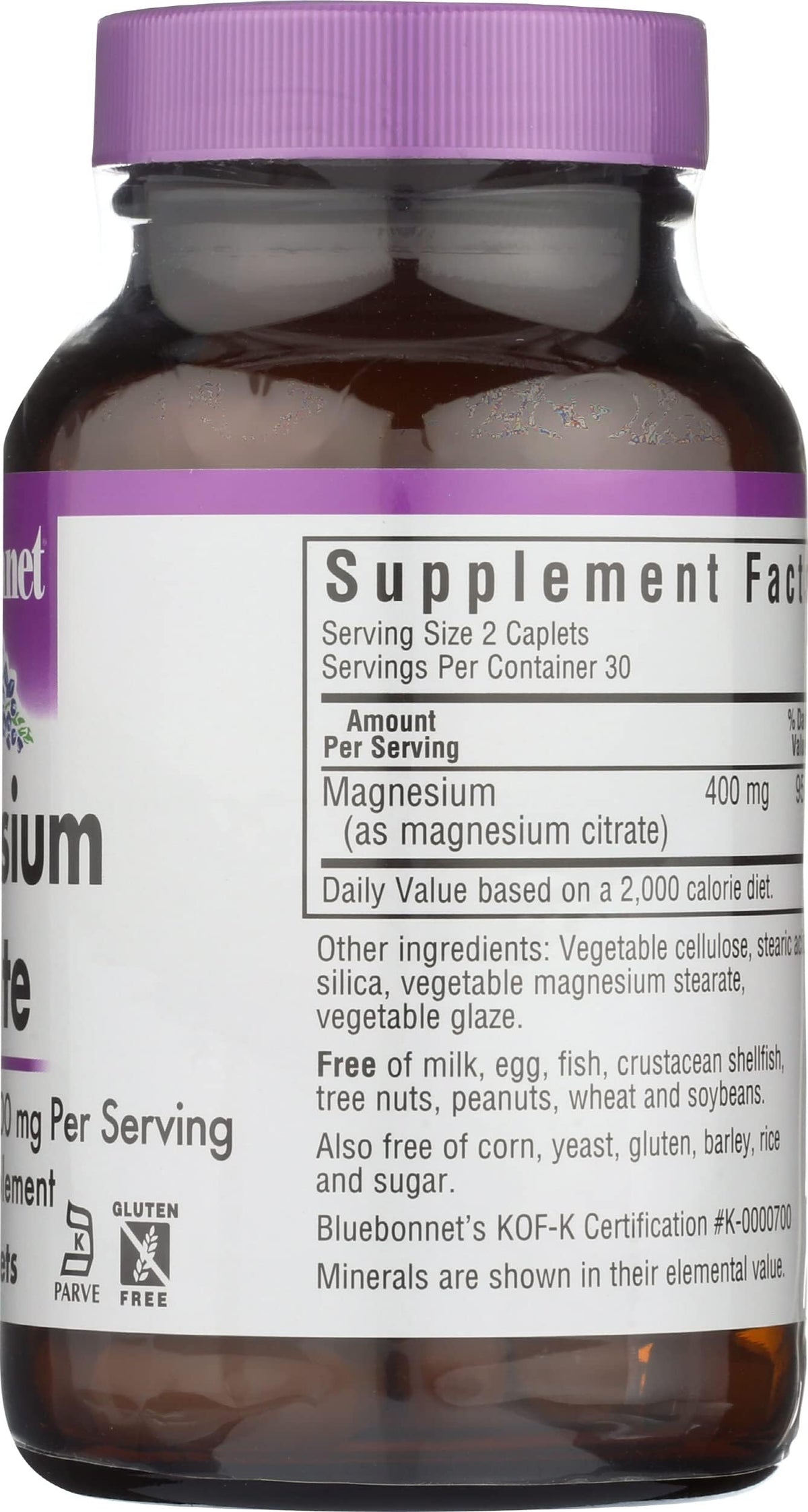 Bluebonnet Nutrition Magnesium Citrate (400mg of Magnesium)