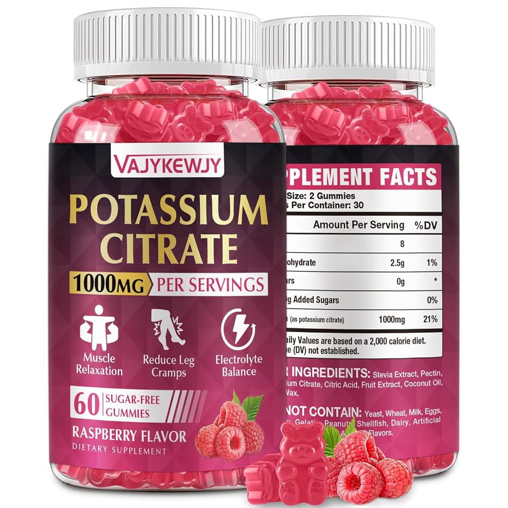 VAJYKEWJY 2 Pack Potassium Citrate Gummies