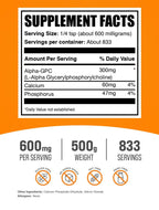 BulkSupplements.com Alpha GPC Powder