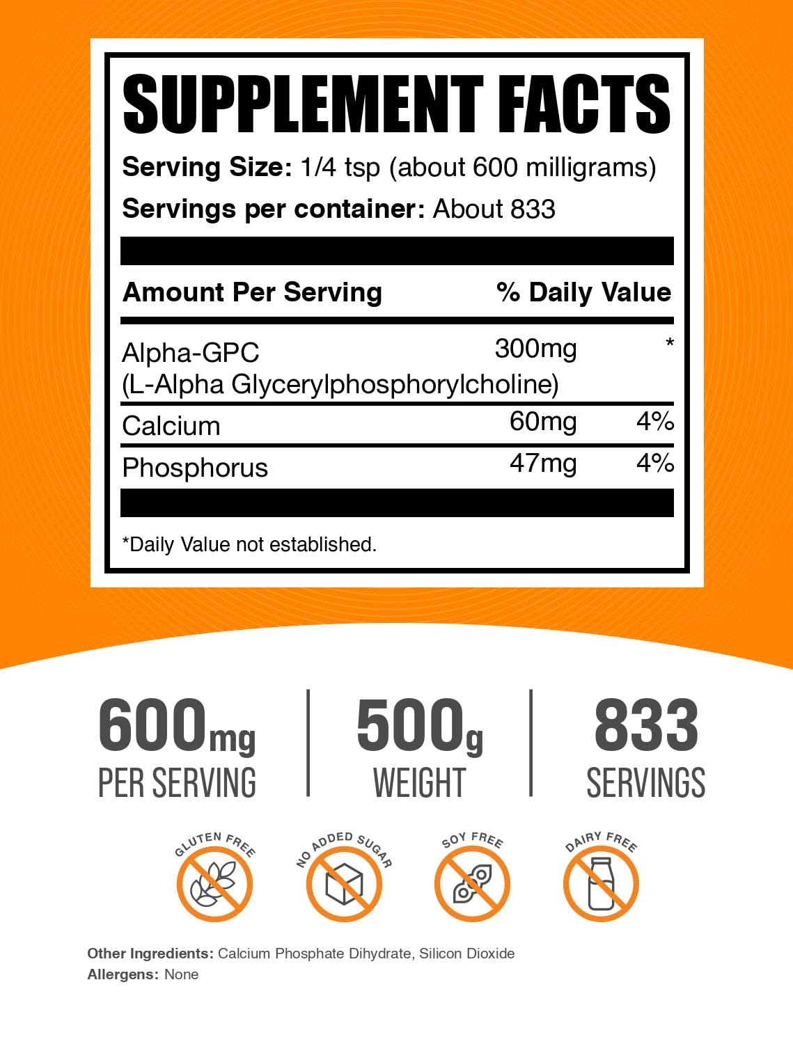 BulkSupplements.com Alpha GPC Powder