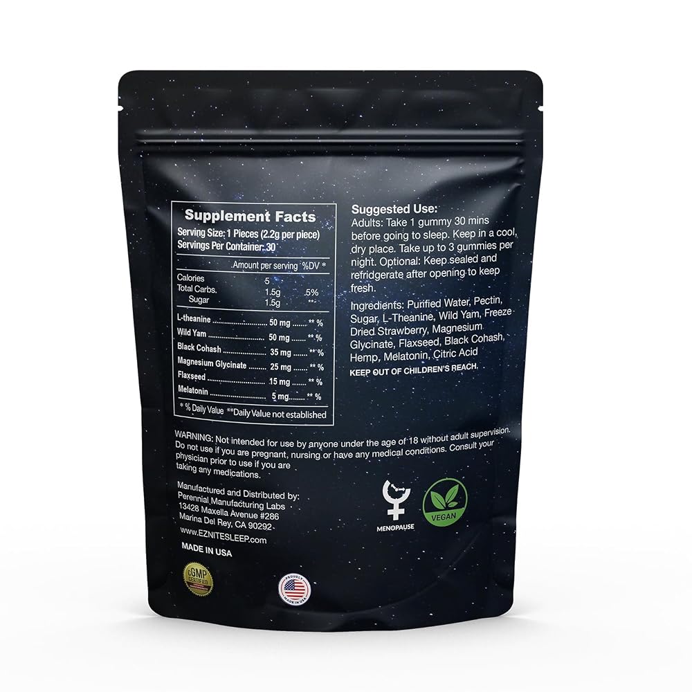 E-Z Nite Sleep Menopause Vegan Gummies - 30 Nights - image 2