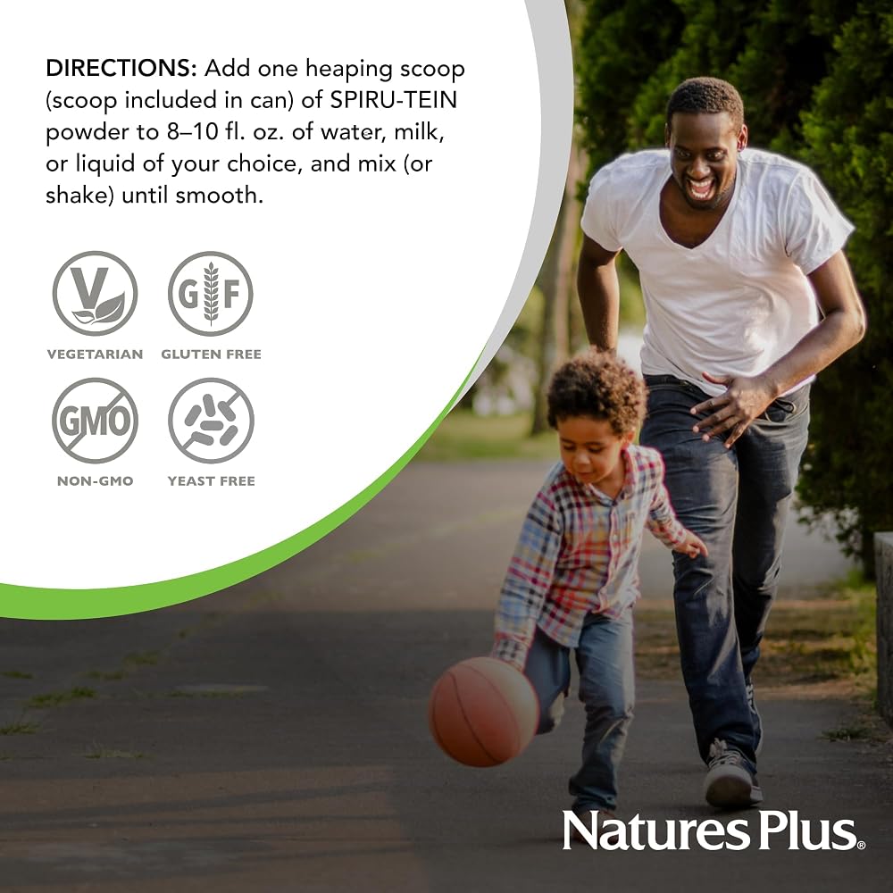 NaturesPlus SPIRU-TEIN Chocolate Peanut Butter Plant-Based Protein Powder - image 6