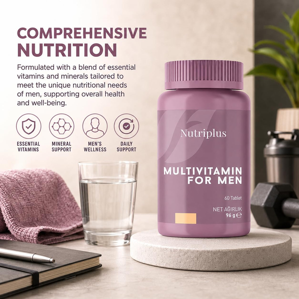 Farmasi Nutriplus Multivitamin & Mineral for Men - 60 Tablets - image 5