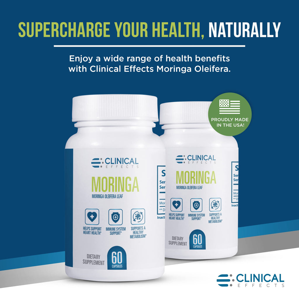 Clinical Effects Moringa Oleifera 800mg Superfood Supplement - 60 Capsules - image 3