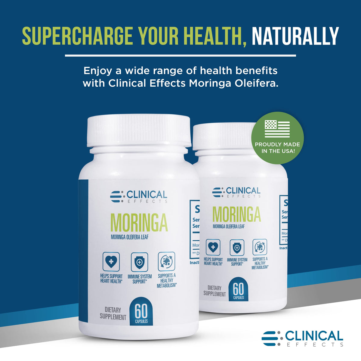 Clinical Effects Moringa Oleifera 800mg Superfood Supplement - 60 Capsules - image 3
