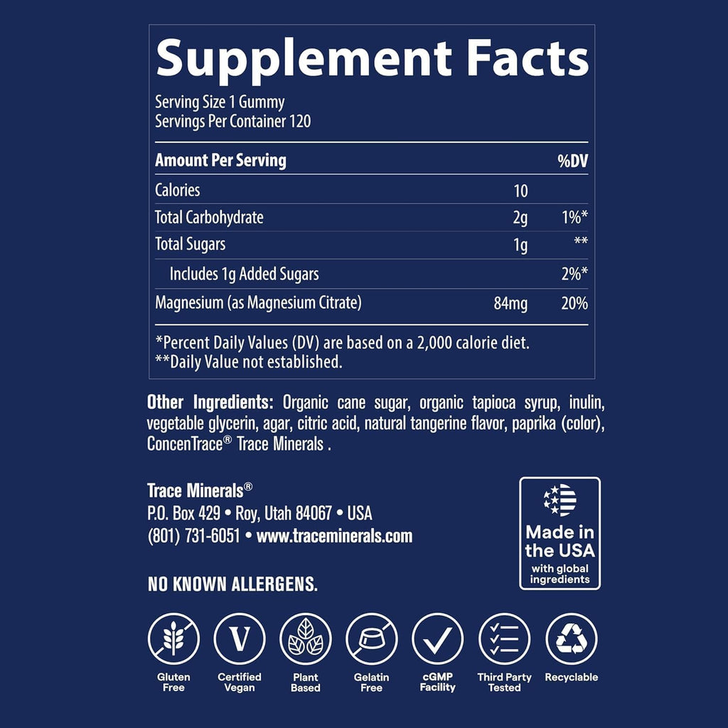 Trace Minerals Magnesium Gummies (120 Ct)