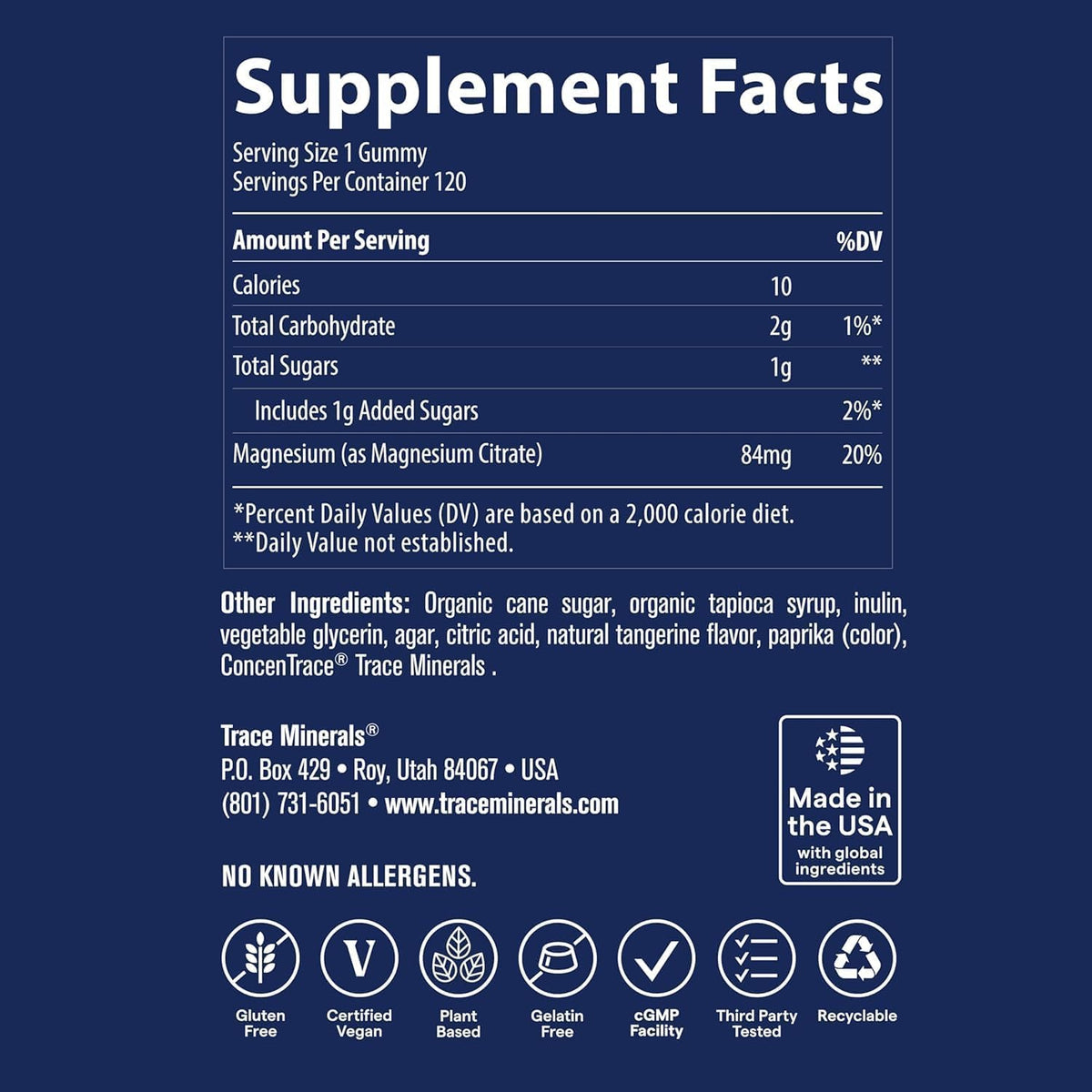 Trace Minerals Magnesium Gummies (120 Ct)