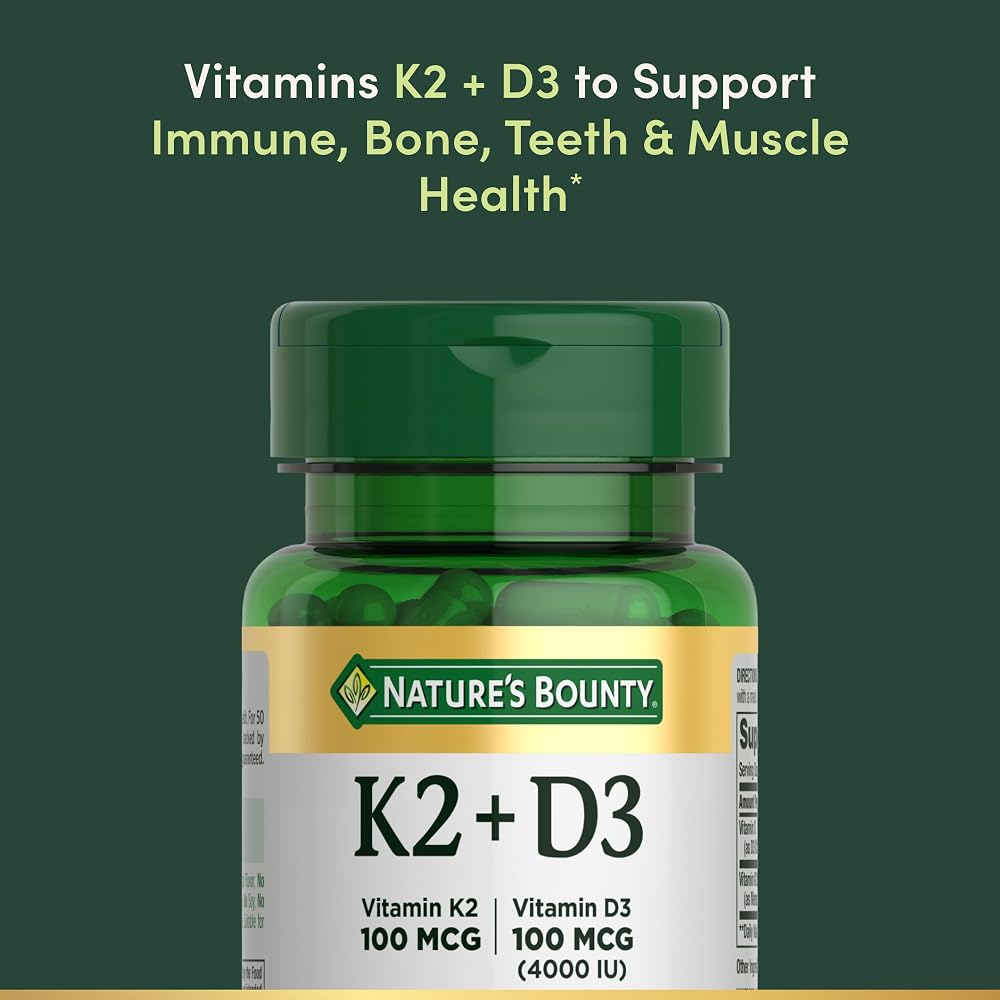 Nature's Bounty Vitamin D3 K2 Supplement