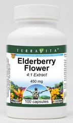 Terravita Elderberry Flower 4:1 Extract 450 mg - 300 Capsules