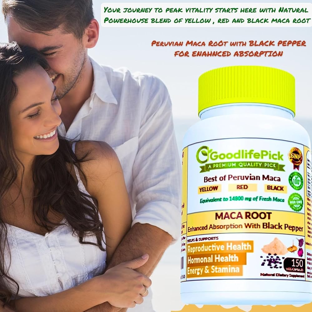 GoodlifePick Maca Root Capsules Powerful Maca Blend