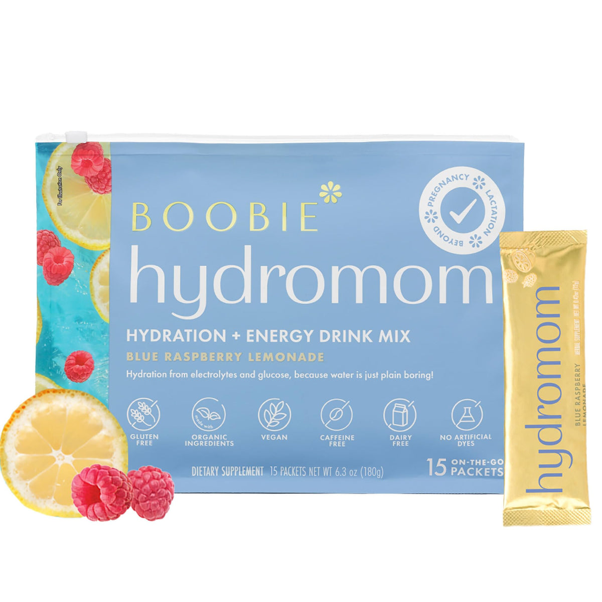 Boobie Brands Hydromom Electrolyte Drink Mix for Moms