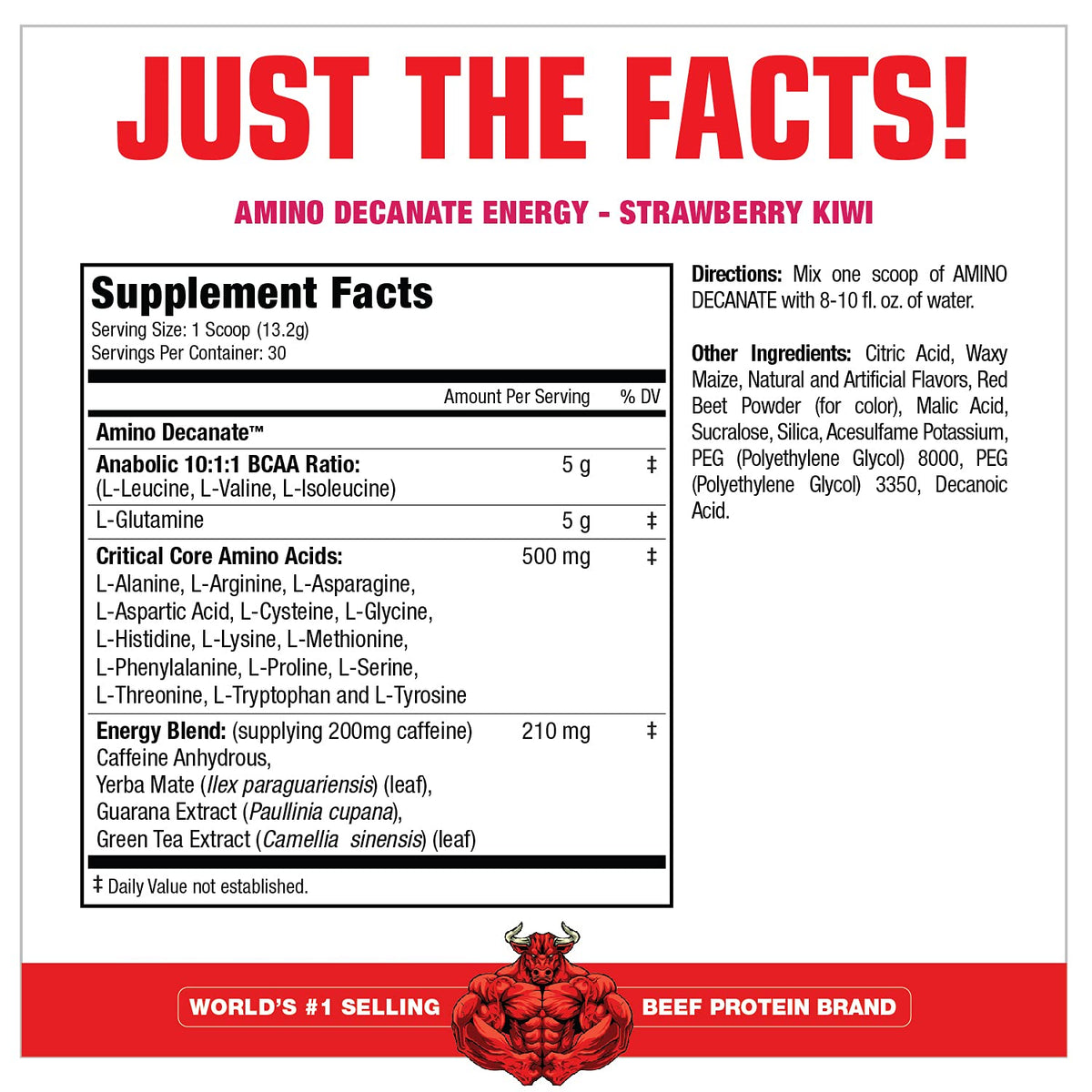 MuscleMeds Amino DECANATE Energy Pre Workout Powder - 30 Servings - image 2
