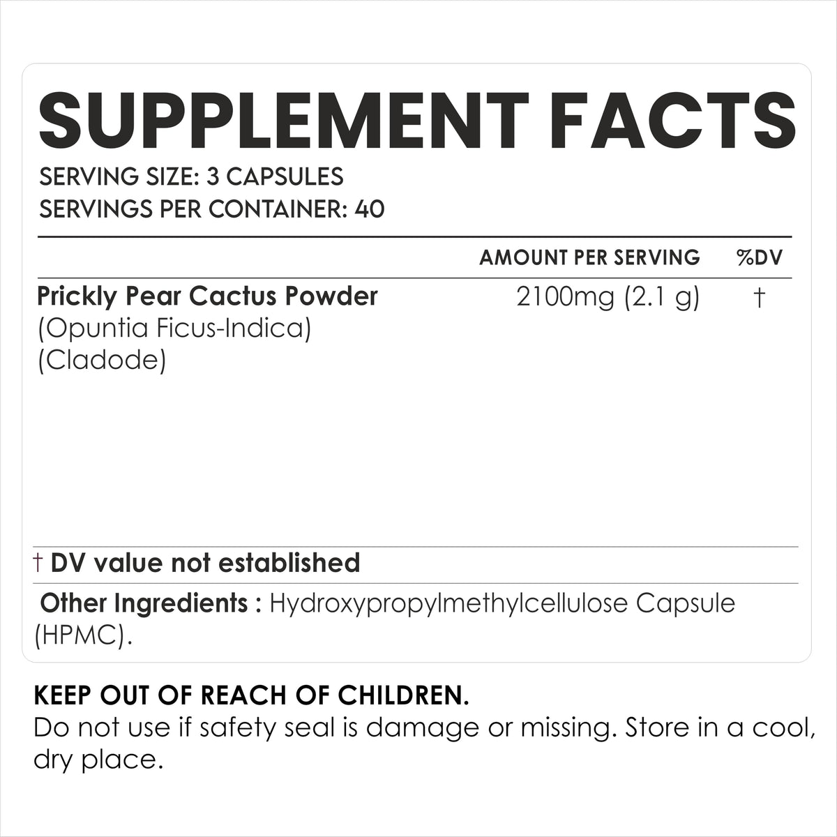 AMALTH Nopal Cactus Extract 2100 mg Wellness Support - 120 Vegetarian Capsules - image 2