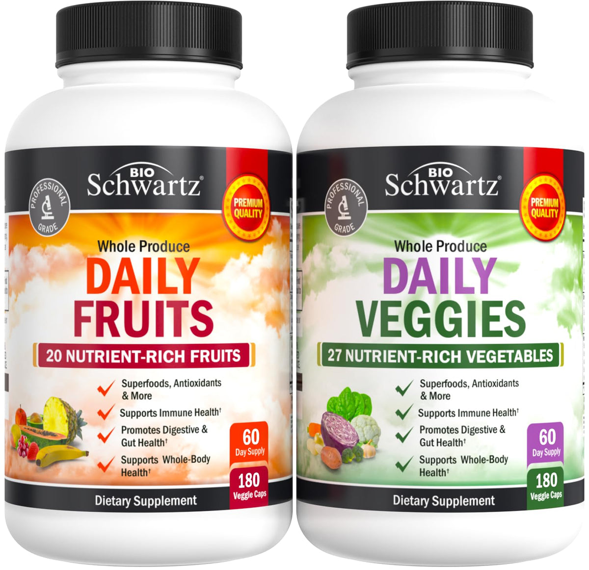 BioSchwartz Daily Fruits and Veggies Supplement for Women and Men