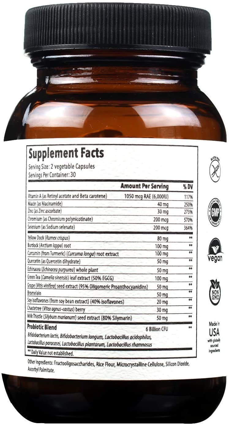 ANIRVA Clear Derm Acne Pills with Zinc and Probiotics - 2 Pack - image 2