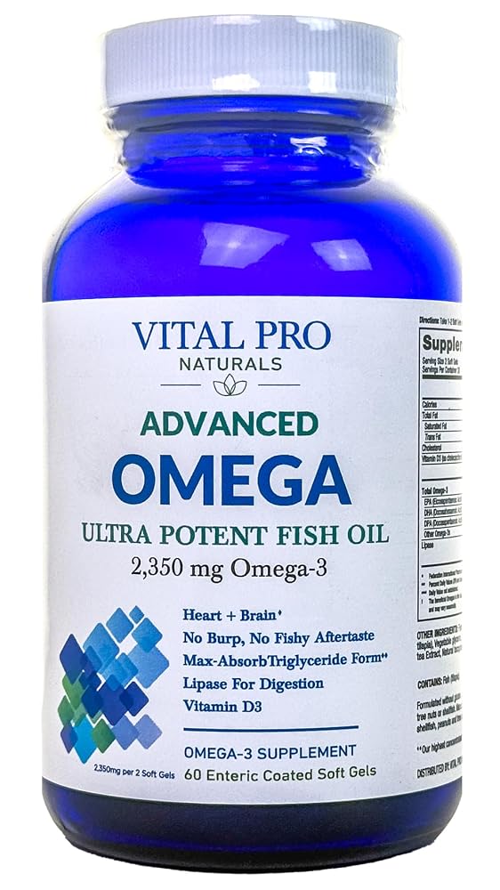 Vital Planet Advanced Omega Wild Caught Norwegian Fish Oil - 60 Softgels