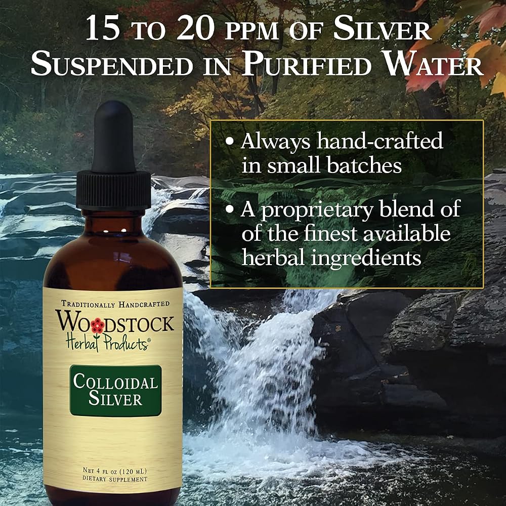 Totify Woodstock Herbal Products Colloidal Silver Liquid - 4 oz - image 4