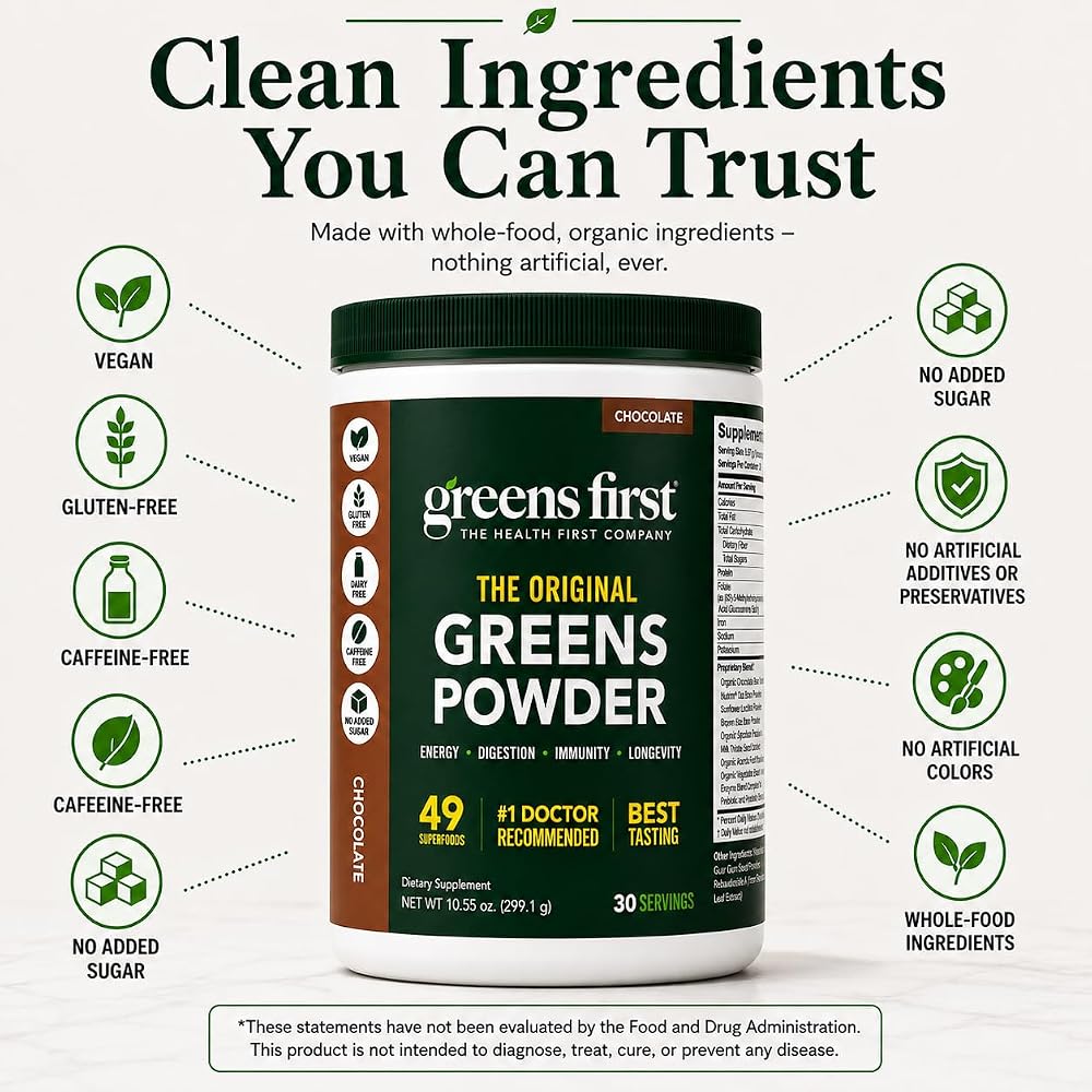 Greens First Original Greens Powder - 49 Superfoods - Organic Fruits - image 6