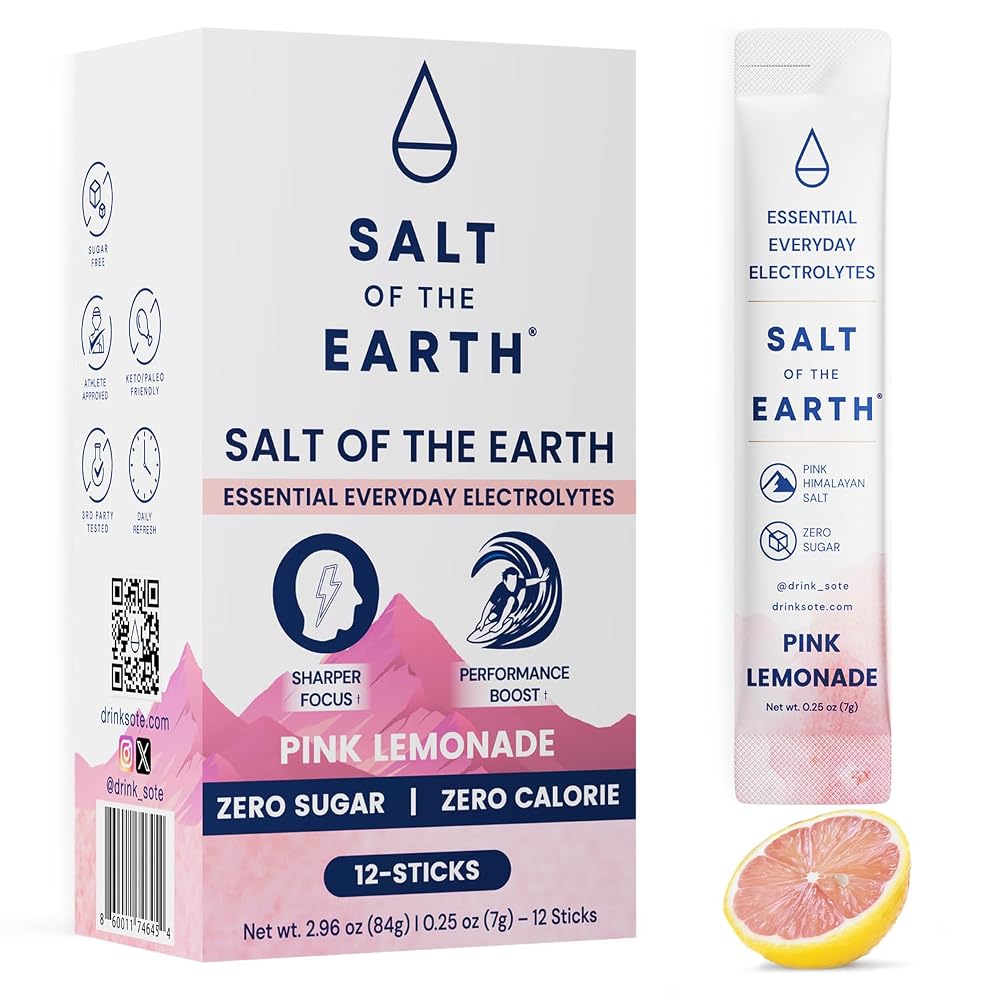 Salt of the Earth Premium Zero-Sugar Electrolyte - Made with Pink