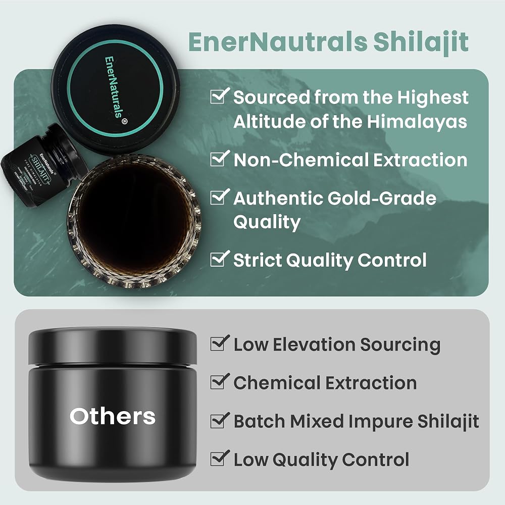 EnerNaturals Pure Himalayan Shilajit Resin for Energy & Stamina - 60g - image 7
