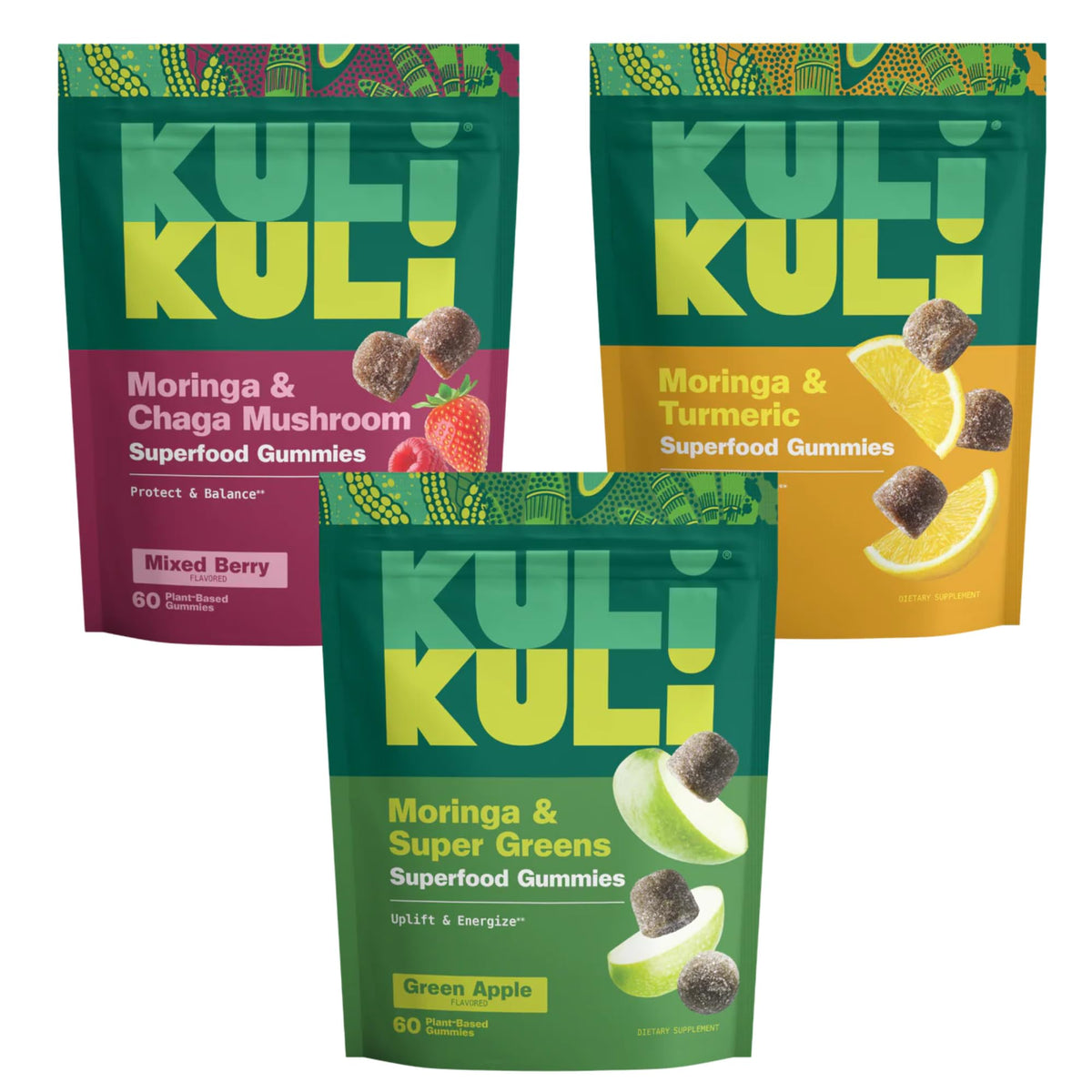 Kuli Kuli Moringa Gummies - Caffeine-Free Energy Supplements