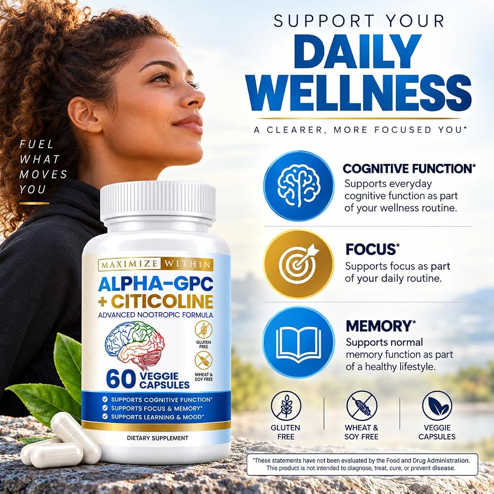 Maximize Within Alpha GPC + Citicoline Nootropic - 60 Capsules - image 5