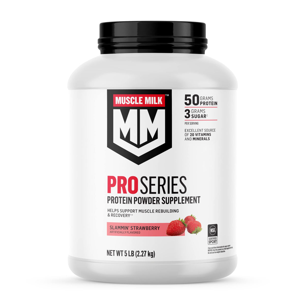 Muscle Milk Pro Series Protein Powder Slammin' Strawberry - 5 Pound