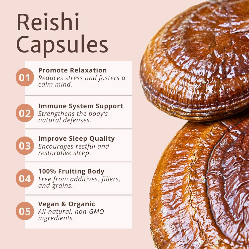 MAGICDOZE Magic Doze Reishi Mushroom Supplement - 60 Vegan Capsules - image 3