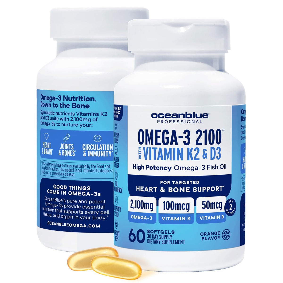 Oceanblue Professional Omega-3 2100 with Vitamin K2 and Vitamin D3