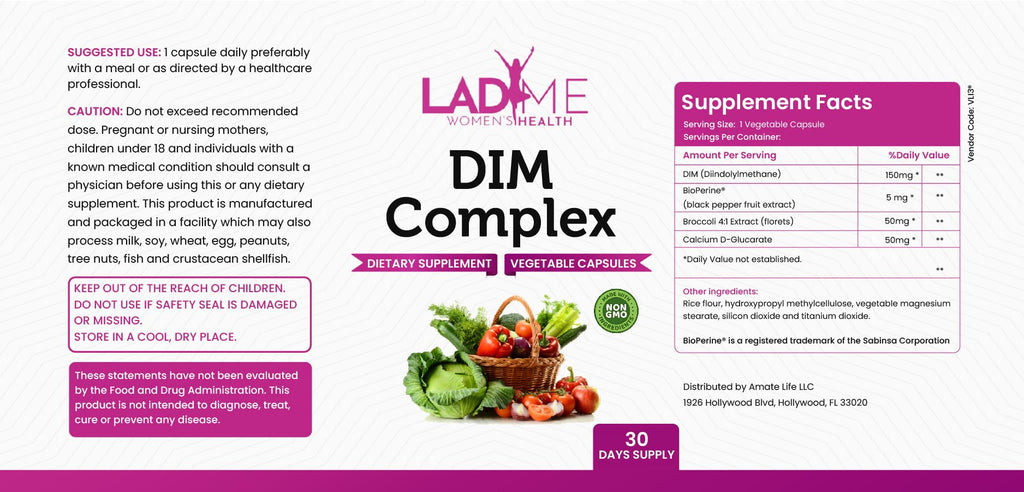 LadyMe DIM Supplement 150mg for Women Hormone Balance - 60 Capsules - image 3