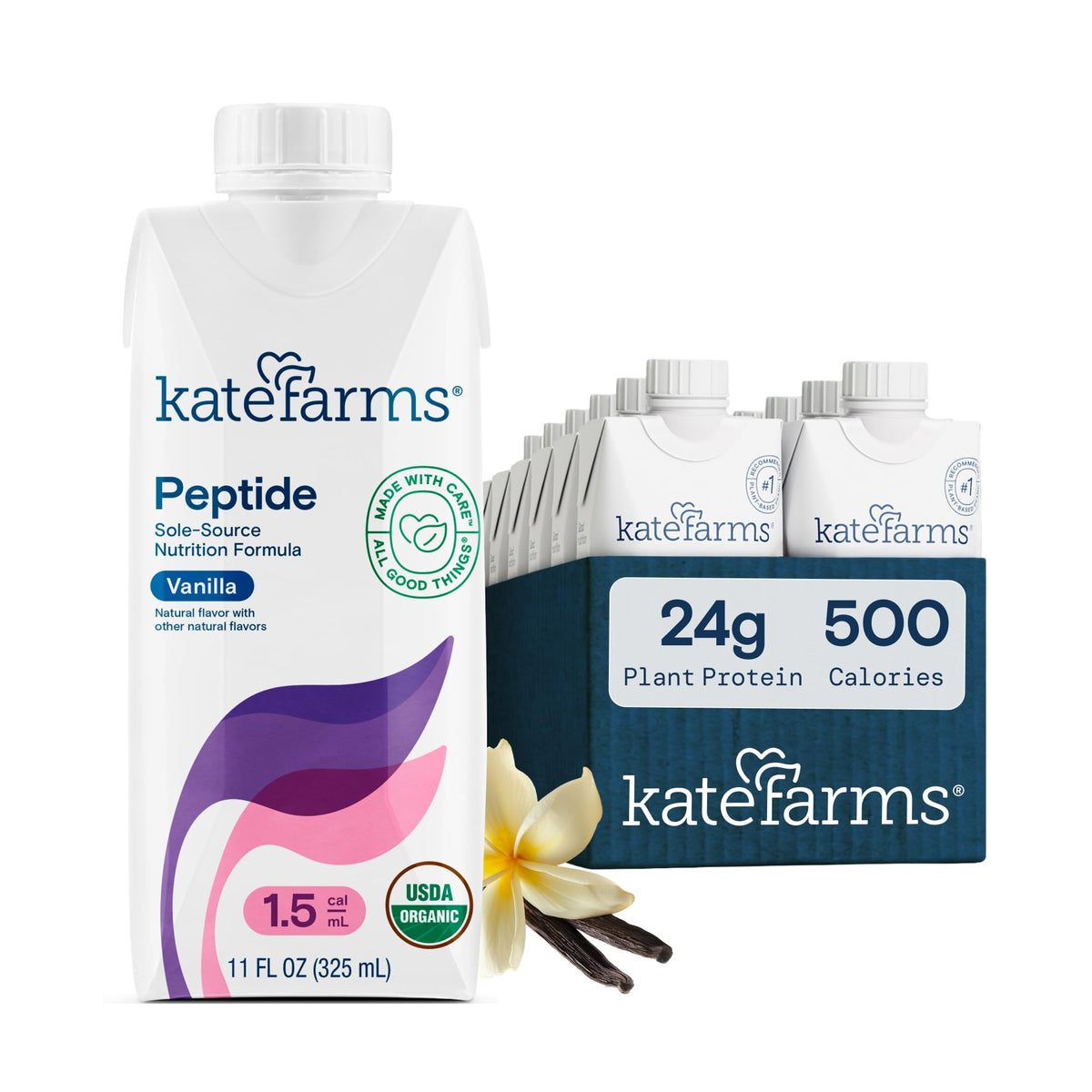 Kate Farms Adult Peptide 1.5 Formula Vanilla - 12 Pack