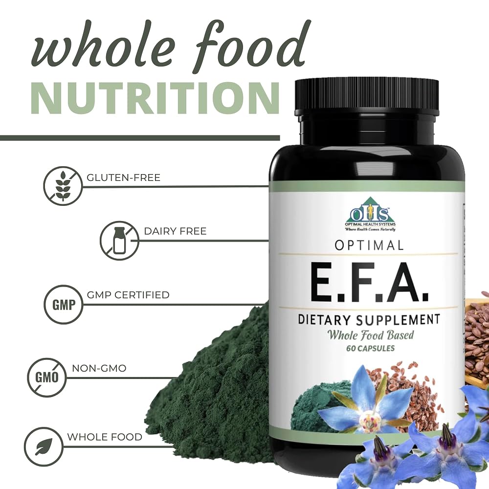 Optimal Health Systems EFA Plant-Based Essential Fatty Acids - 60 Capsules - image 4