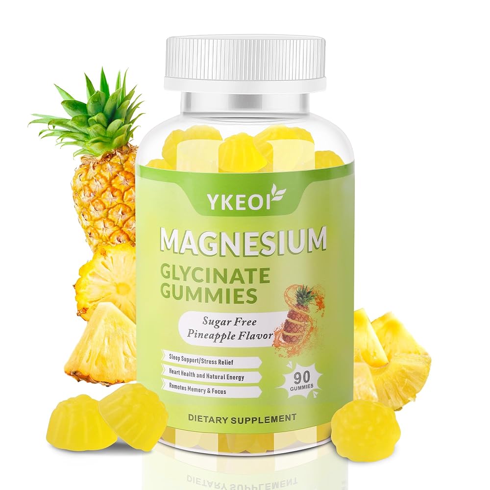 YKEOI Magnesium Glycinate Gummies 500 mg with Ashwagandha - 90 Count