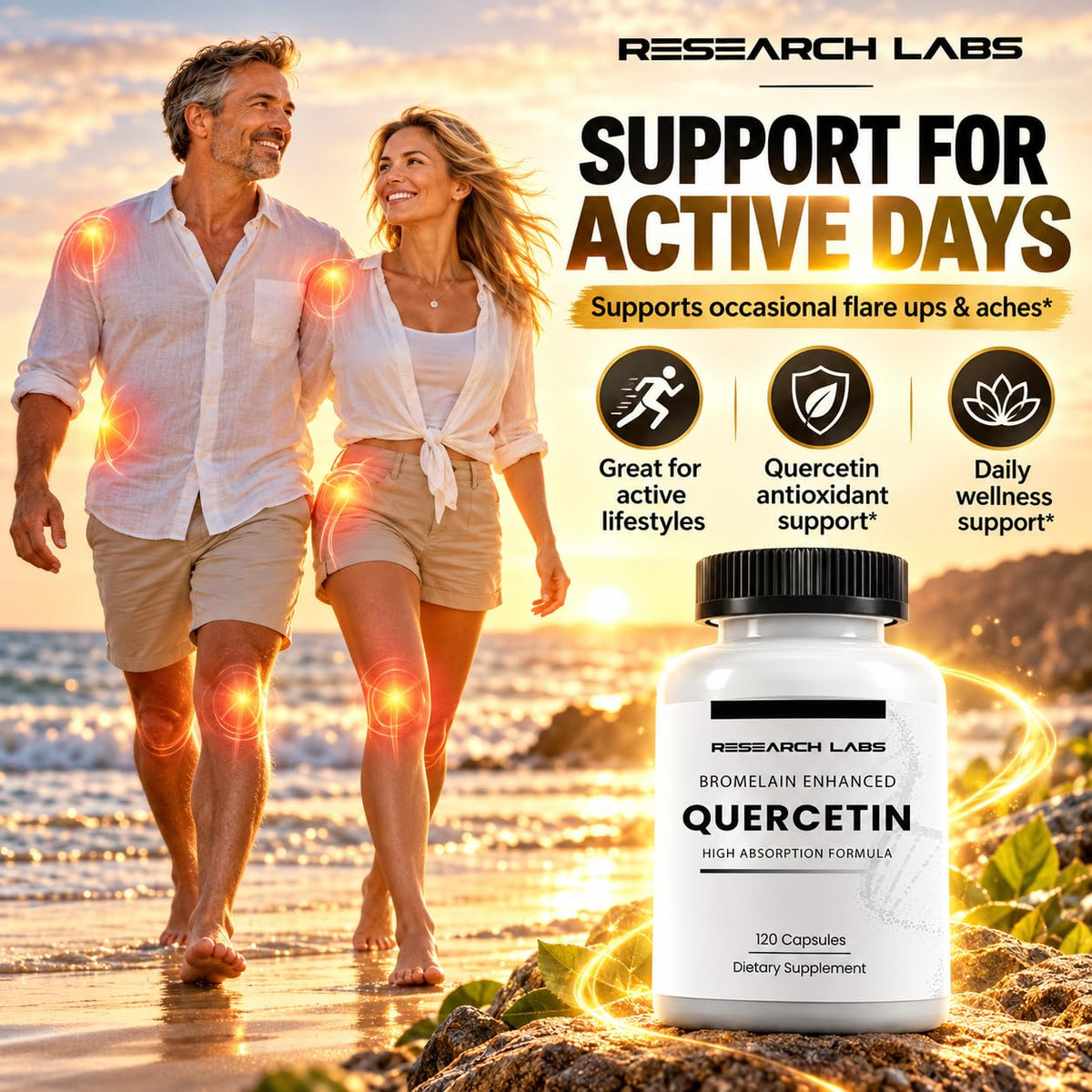Research Labs Quercetin High Absorption Formula w/Bromelain