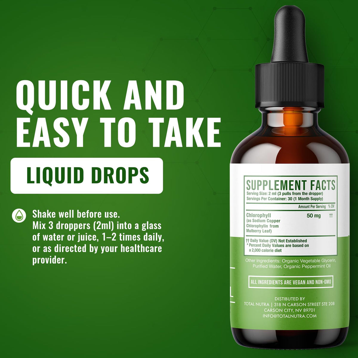Total Nutra Liquid Chlorophyll Drops 50mg - 2 Fl Oz - image 6