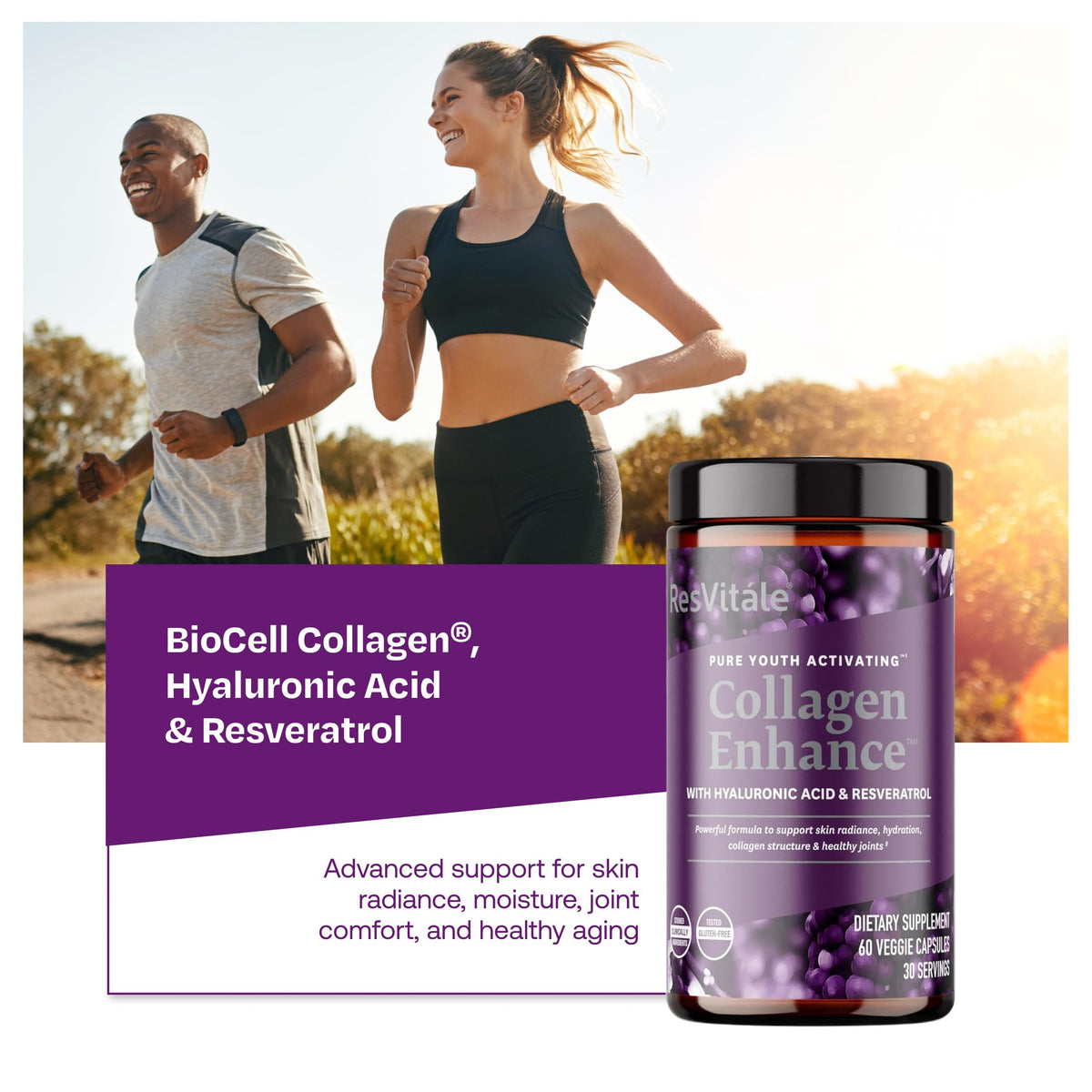 ResVitale Collagen Enhance, Beauty Supplement, 60 Capsules