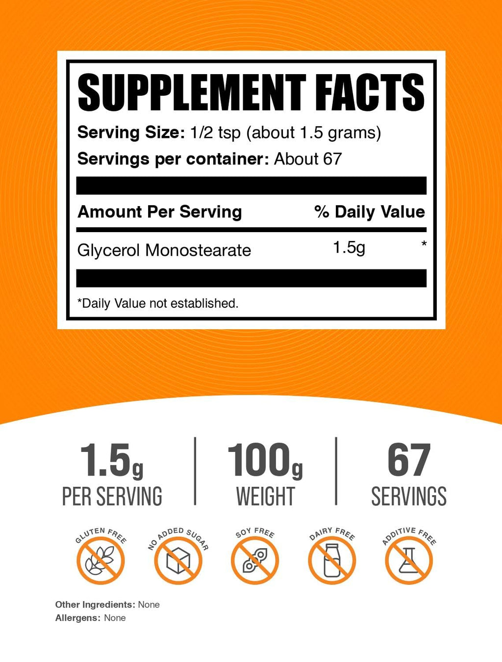 BulkSupplements.com Glycerol Monostearate Powder