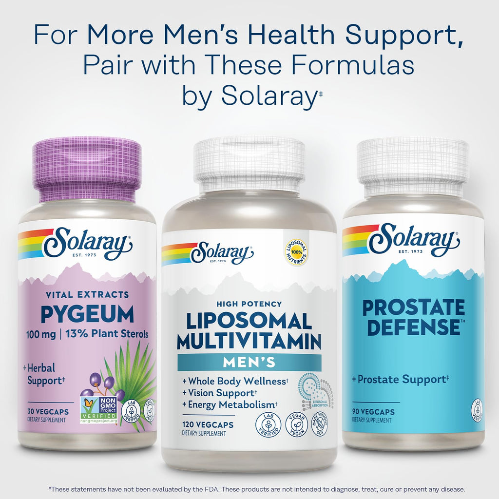 SOLARAY Prostate Defense with Saw Palmetto & Zinc - 90 Vegetarian Capsules - image 6