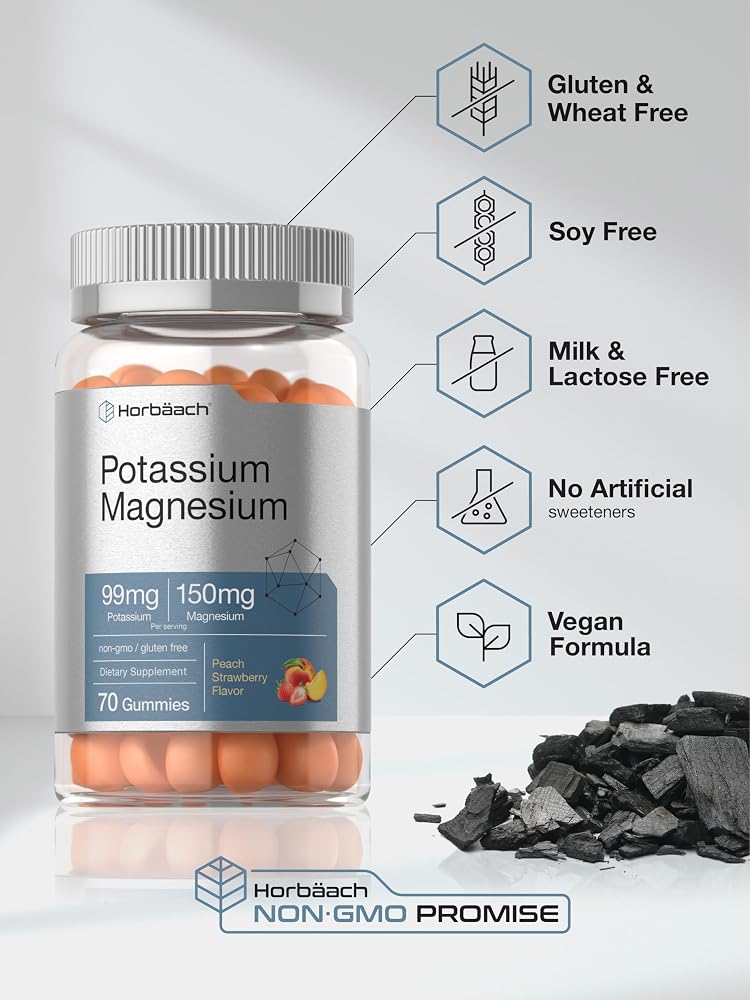 Horbäach Potassium Magnesium Citrate Gummies - 70 Count - image 5