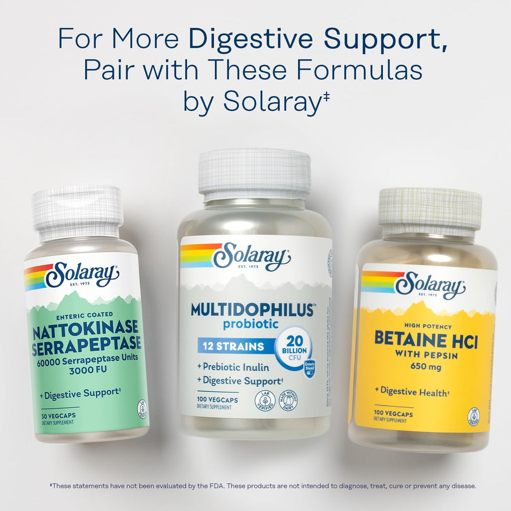 SOLARAY Nattokinase Serrapeptase - 30 Vegetarian Capsules - image 6