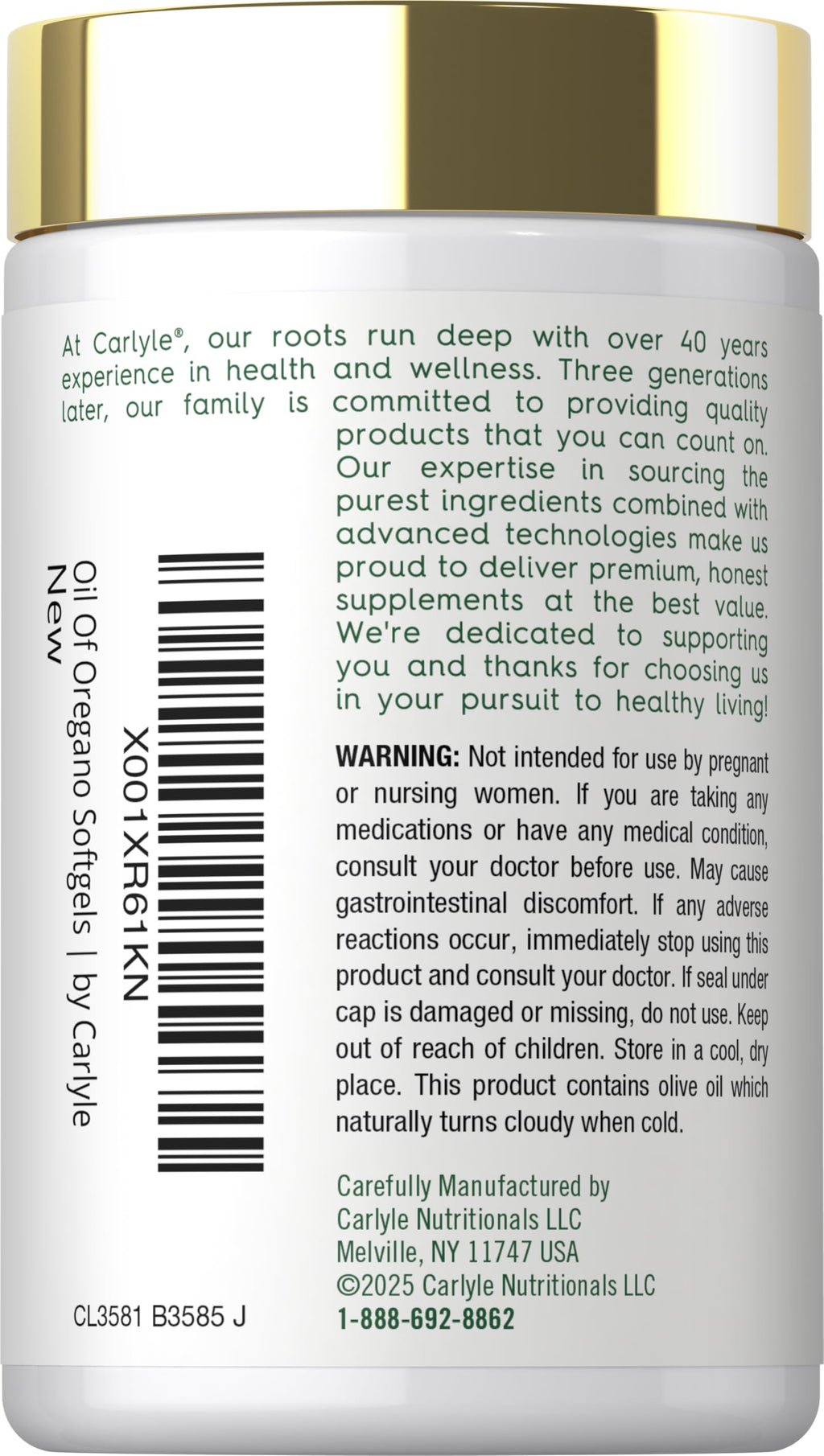 Carlyle Oregano Oil Supplement - 150 Softgels - image 3