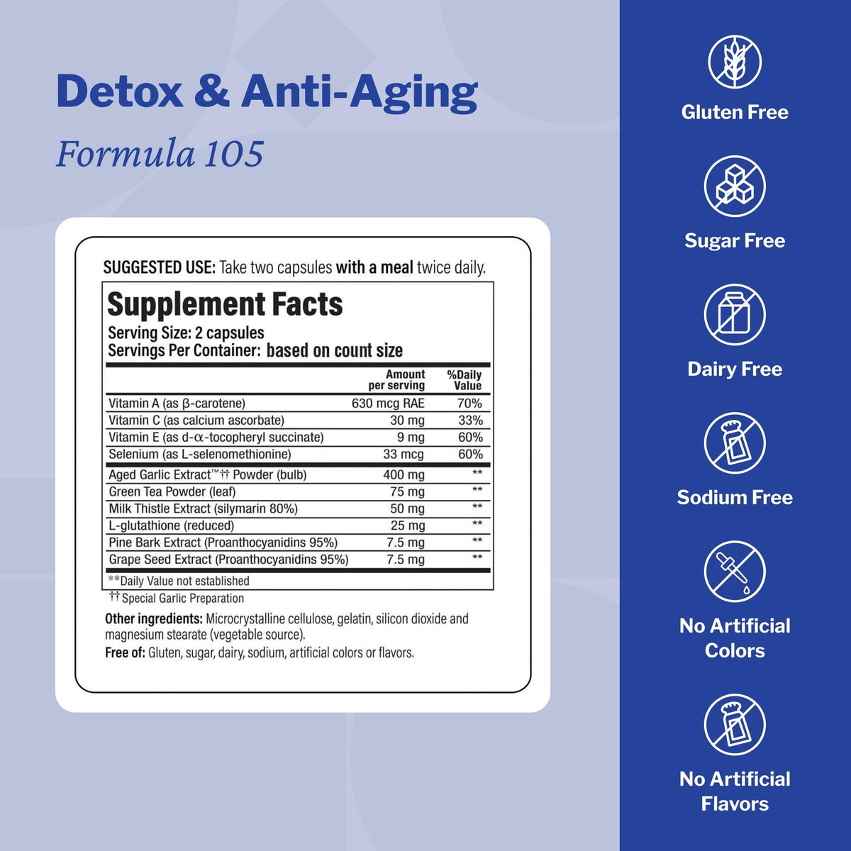 Kyolic Formula 105 Aged Garlic Extract Detox and Anti-Aging