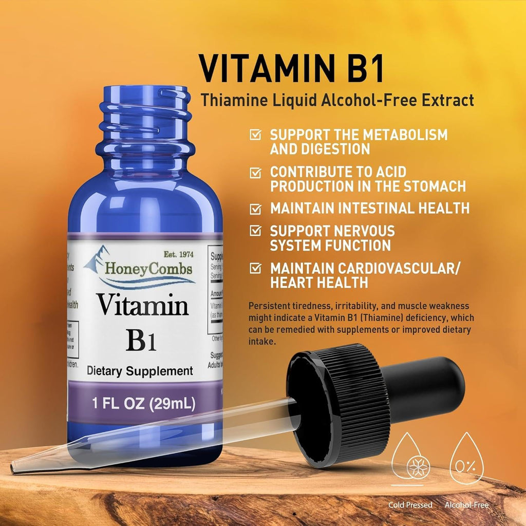 HoneyCombs Vitamin B1 Thiamine Liquid - 1 Fl Oz - image 7
