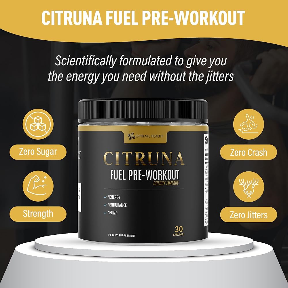 Citruna Fuel Pre Workout Mix Energy Supplement - 30 Servings - image 3